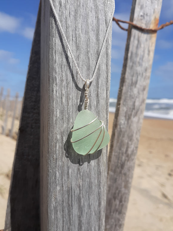 Seafoam Beachglass Necklace