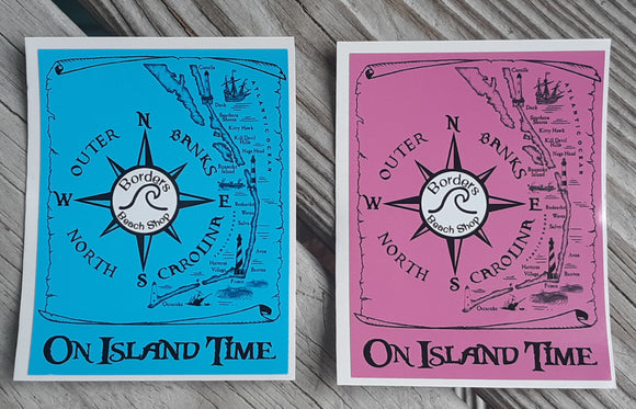 On Island Time Stickers