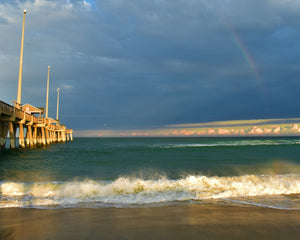 Jennette's Pier with Rainbow